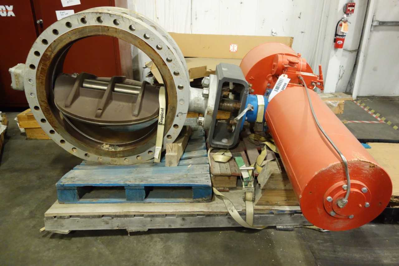 VANESSA 36 IN BUTTERFLY VALVE WITH BETTIS G4024-SR2-M11 SPRING RETURN ACTUATOR - VALVES