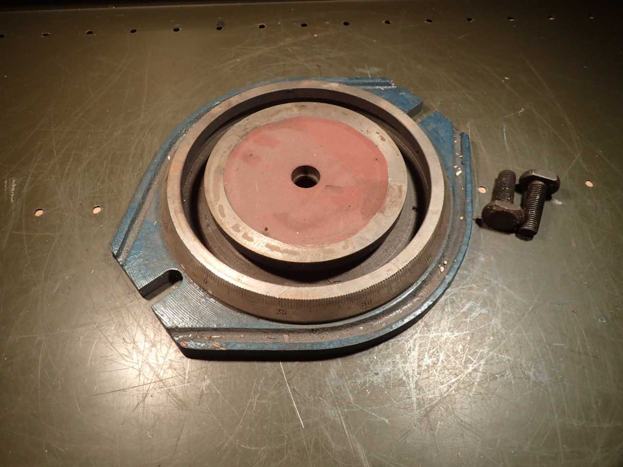 6" Mill Milling Vise Swivel Base with 1" Center Hole, Used in Good Condition - MACHINE TOOLING