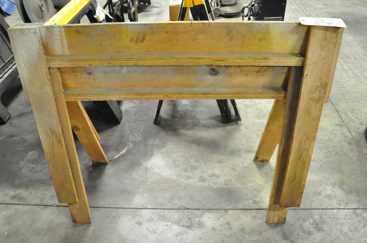 Pair Wooden Saw Horses - MATERIAL HANDLING