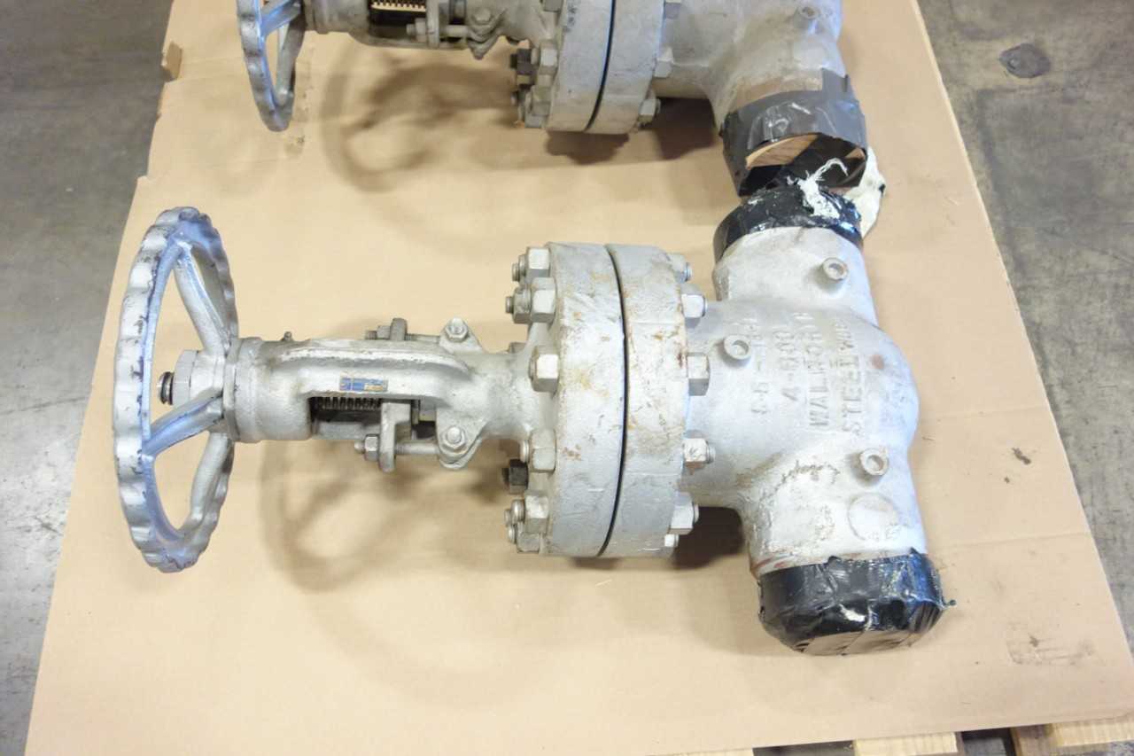 LOT OF 2 WALWORTH MANUAL 4IN WEDGE GATE VALVES - VALVES