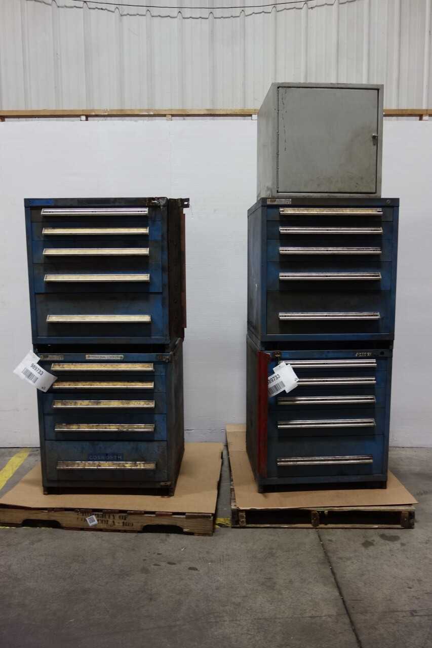 LOT OF 2 ASSORTED DRAWER STOAGE CABINETS - TOOL STORAGE