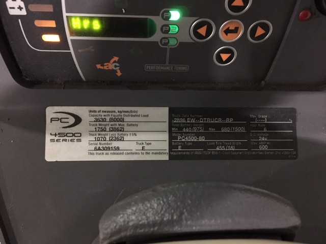 2012 CROWN PC4500-80 CENTER RIDER PALLET JACK, SUWANEE, GA - MATERIAL HANDLING