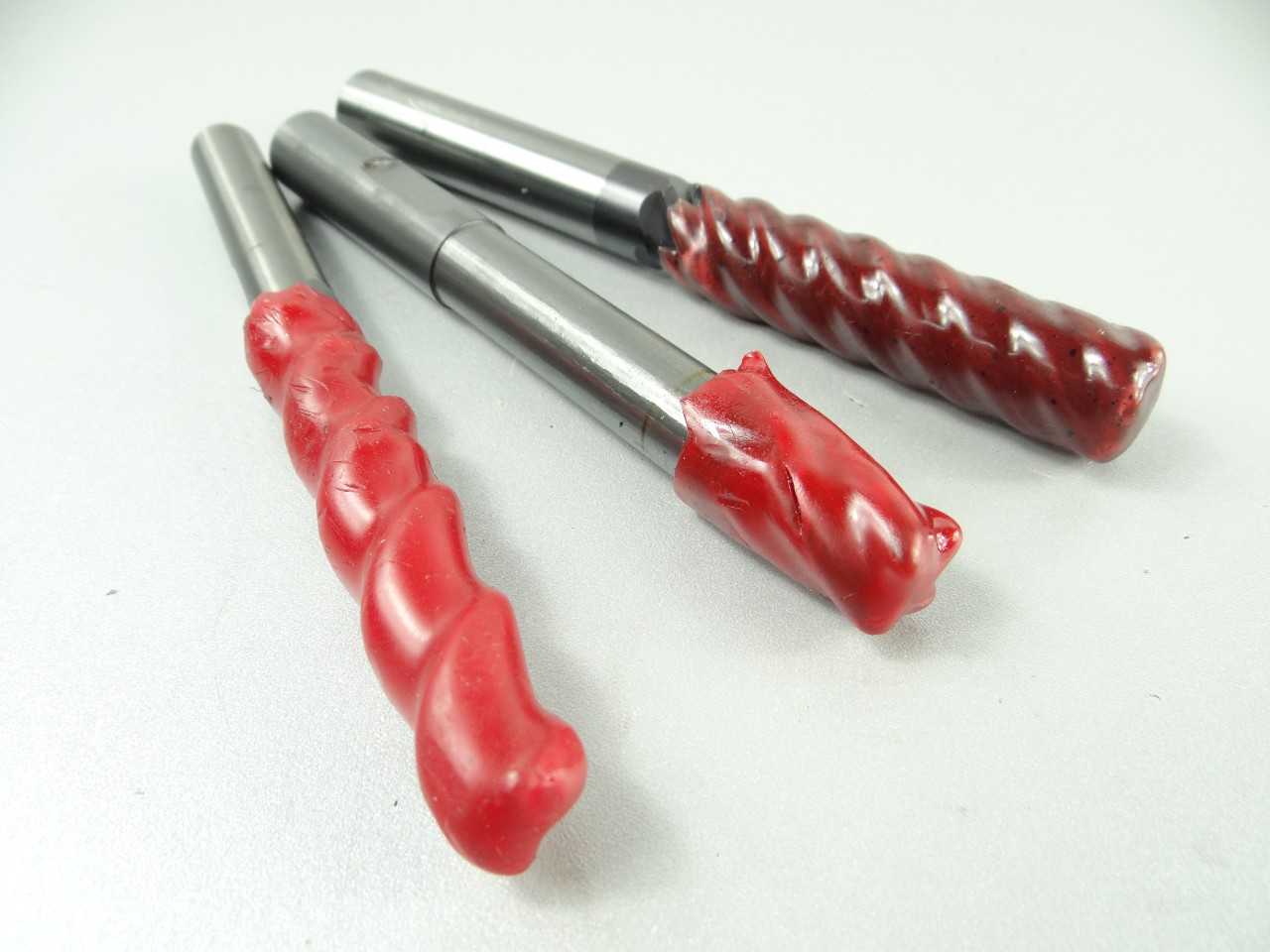 Lot of 3 Freshly Sharpened Assorted Solid Carbide End Mills - MACHINING ACCESSORIES & TOOLING