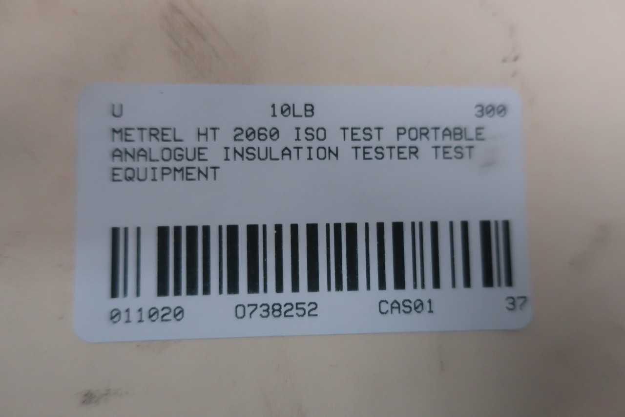 Metrel HT 2060 Iso Test Portable Analogue Insulation Tester - ELECTRICAL COMPONENTS