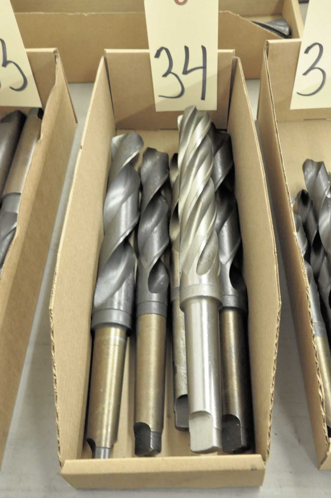 Lot-(5) Large Tapered Shank Drills in (1) Box - ELECTRIC POWER TOOLS