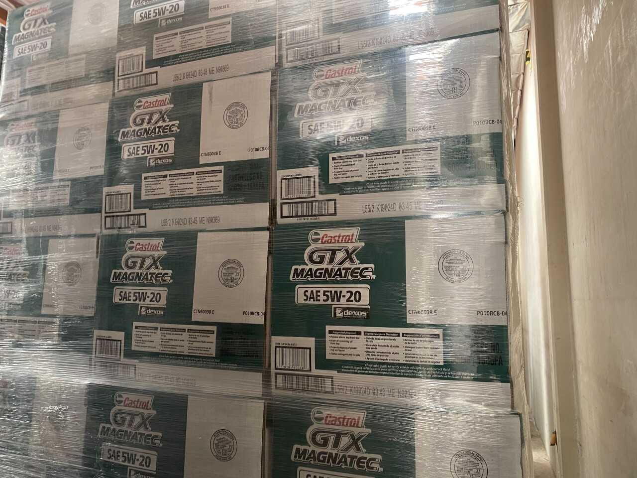 Lot of 42 Pallets of Castrol 5W-20 GTX Motor Oil - INDUSTRIAL PARTS