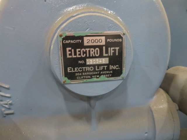 Electro Lift Crane, 2000 # Capacity. - MISCELLANEOUS