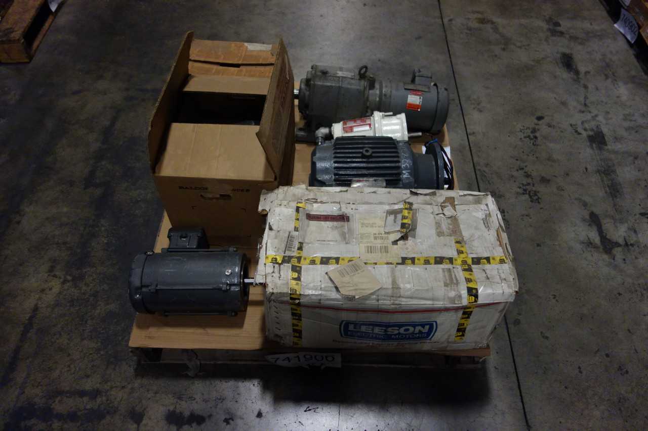 1 PALLET OF ASSORTED AC MOTORS- RELIANCE, BALDOR, PEERLESS, US MOTORS - ELECTRIC MOTORS