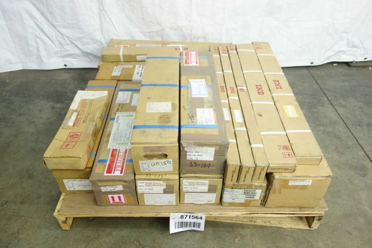 PALLET OF LINEAR GUIDE BEARINGS AND BALL SCREW ASSEMBLIES - BEARINGS