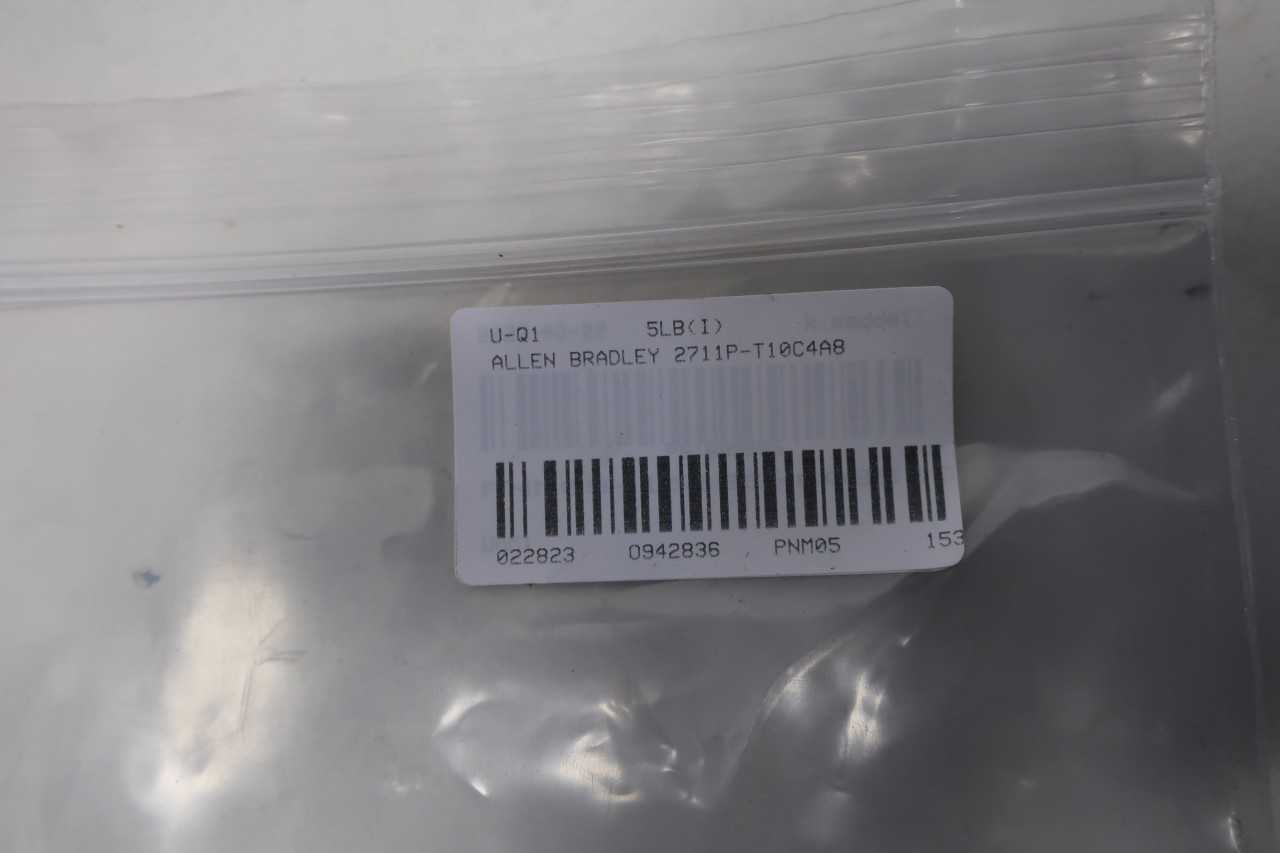 ALLEN BRADLEY 2711P-T10C4A8 PANELVIEW PLUS 1000 DISPLAY PANEL - HMIS & DISPLAYS