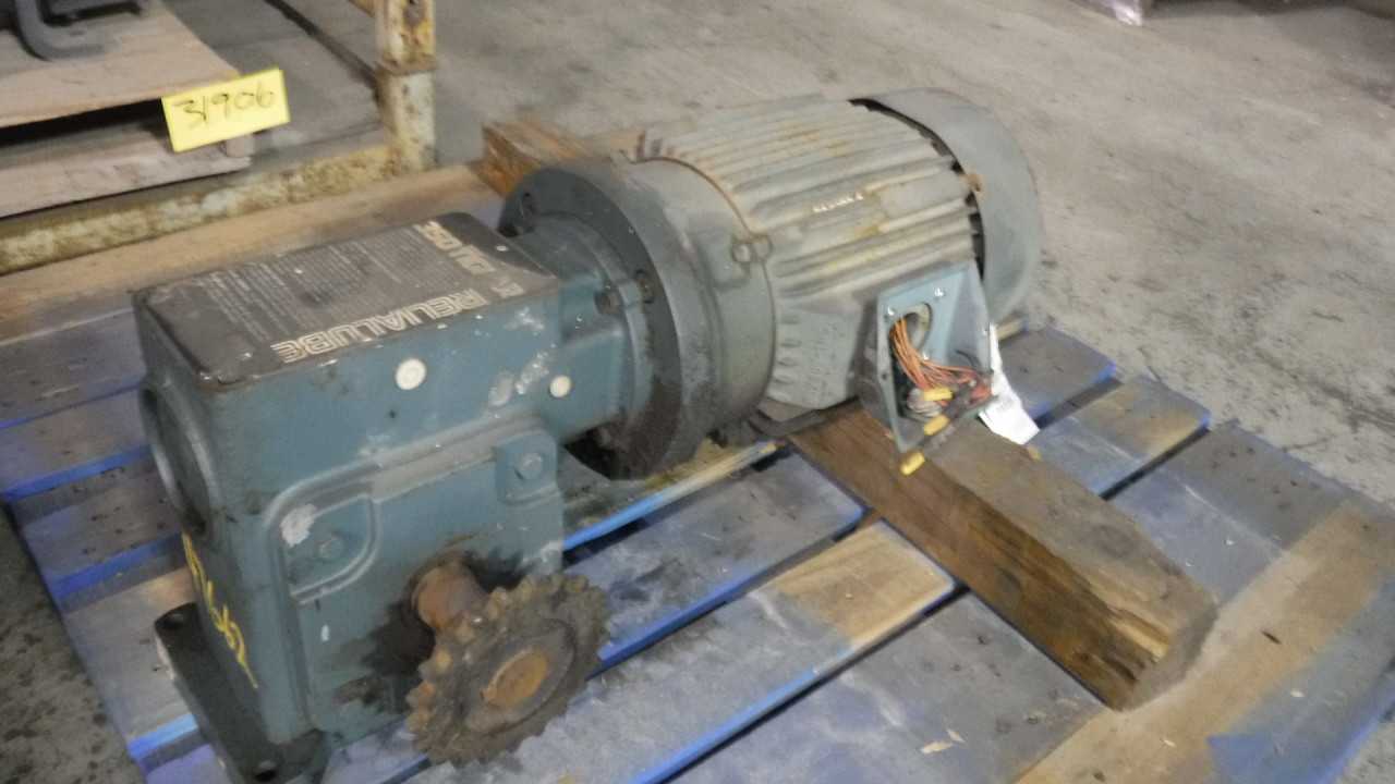 3 HP 1730 RPM 180TC Frame Reliance Gear Motor Model P18G1014 - ELECTRIC MOTORS