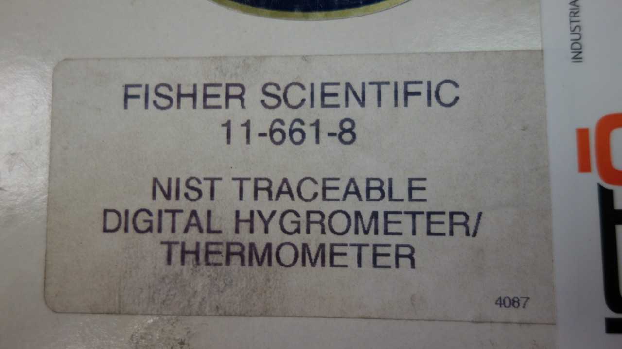 FISHER SCIENTIFIC 11-661-8 DIGITAL HYGROMETER/THERMOMETER - LAB & SCIENTIFIC