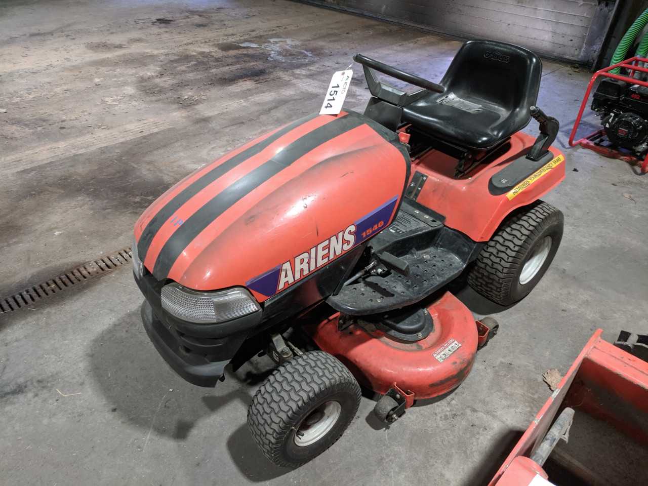 ARIESN 1540 RIDING LAWNMOWER (NEEDS BELTS) - BELTS