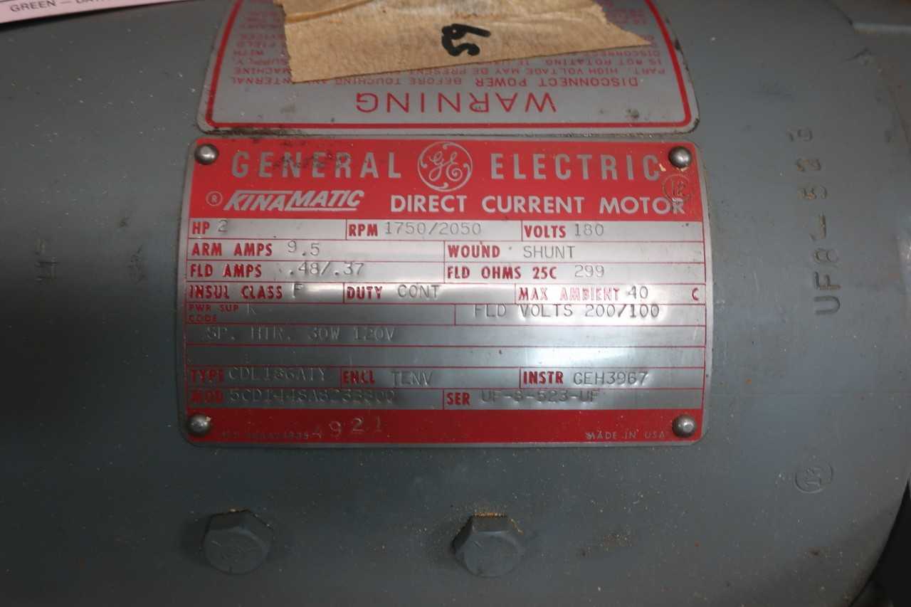 GENERAL ELECTRIC GE 5CD144SAB23B800 DC MOTOR - ELECTRIC MOTORS
