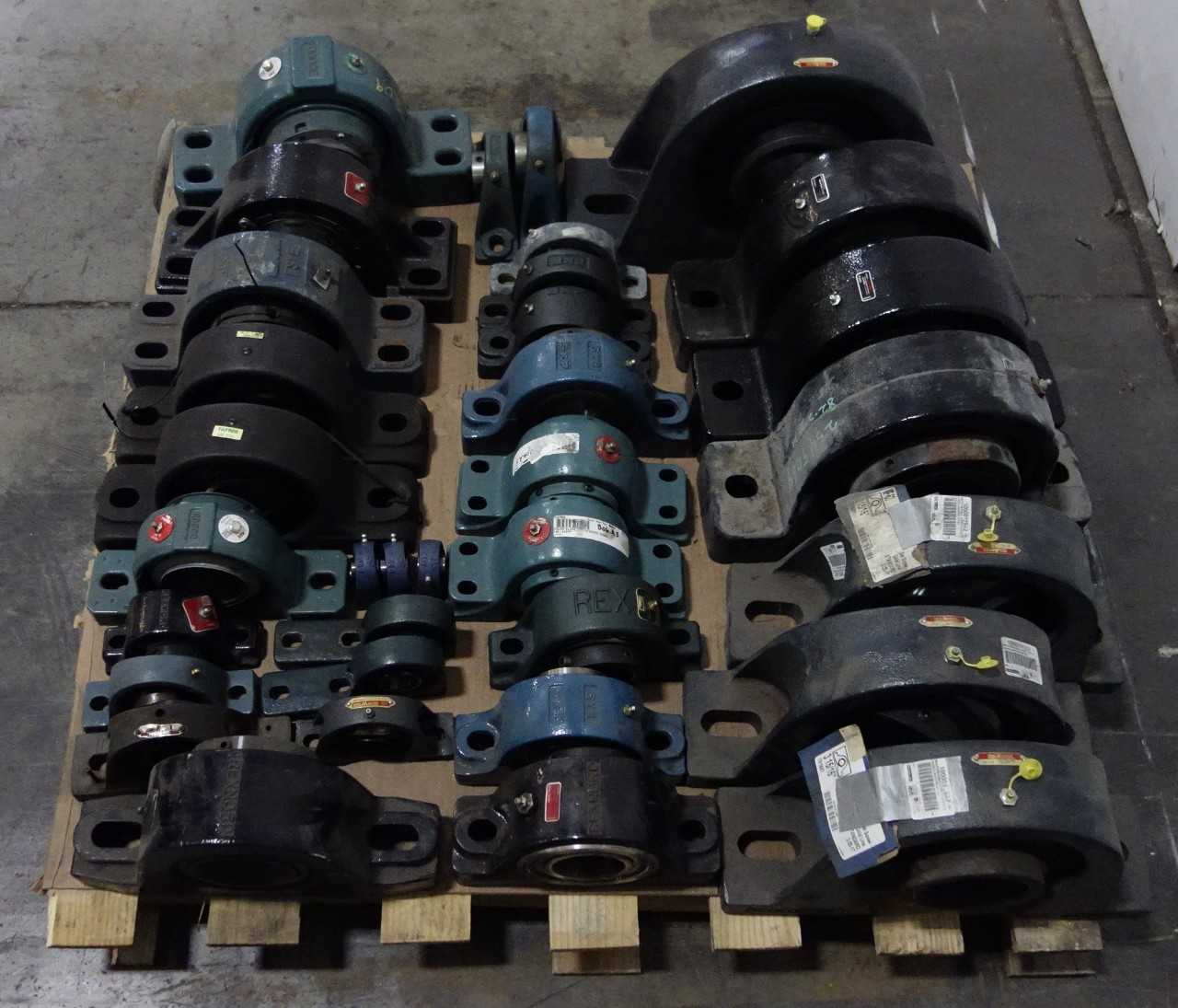 LOT OF ASSORTED PILLOW BLOCK BEARINGS - BEARINGS