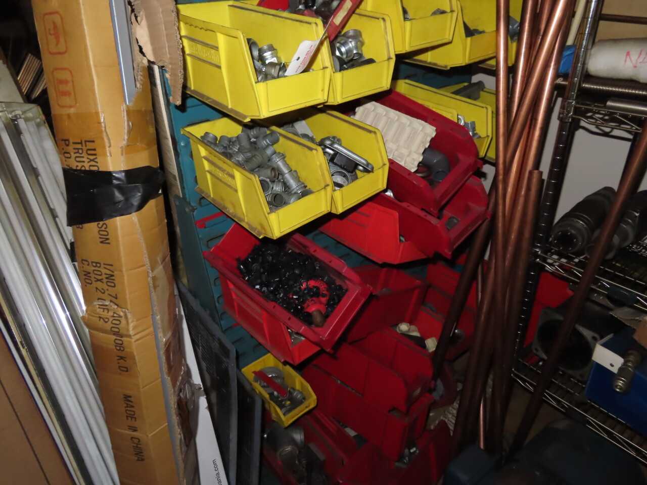 Cabinets and contents, LOT, NO copper tubing - MATERIAL HANDLING