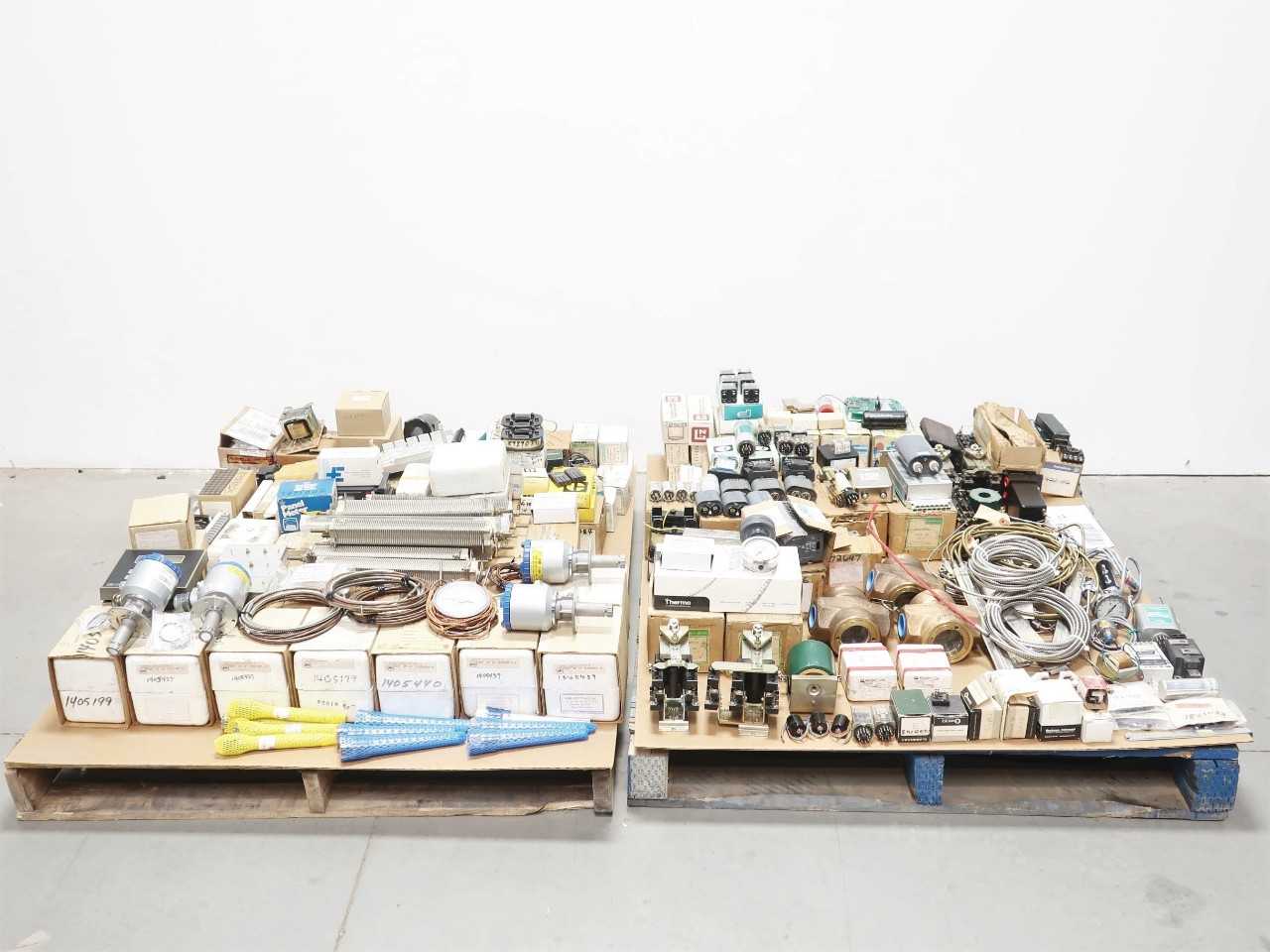 2 PALLETS OF ASSORTED CONTROLS, ELECTRICAL, INSTRUMENTATION - ELECTRICAL COMPONENTS