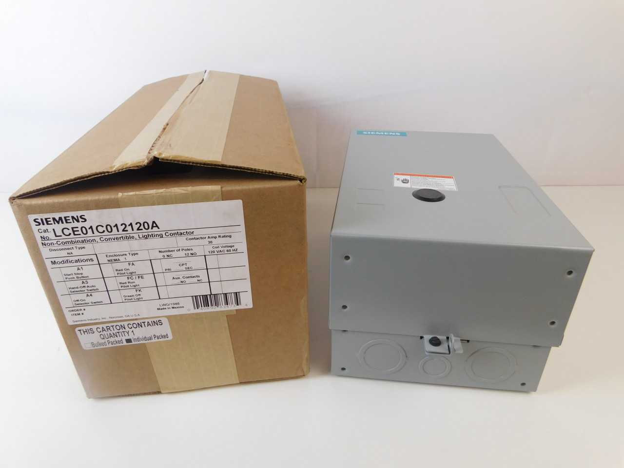 Quantity of 1x LCE01C012120A Contactors - CONTACTORS