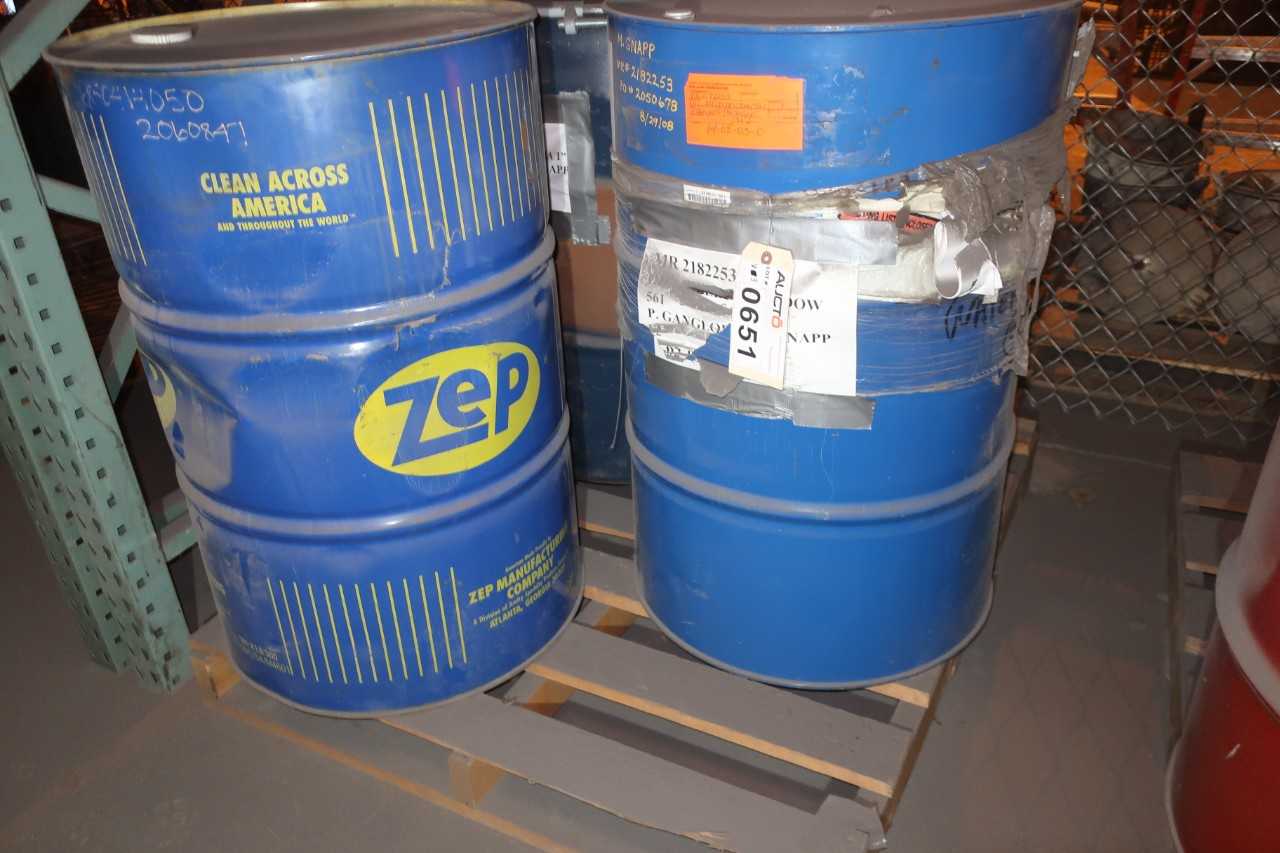 LOT OF 3 55 GALLON DRUMS OF ZEP 02060847 SOLVENT DEGREASER - ELECTRIC POWER TOOLS