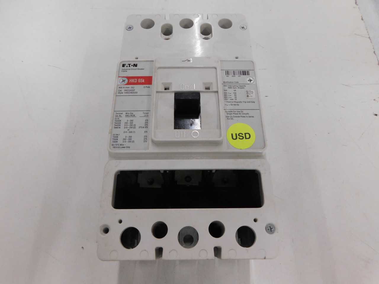 Lot of Quantity 1x HKD3400F MCCB/Molded Case Circuit Breaker - CIRCUIT BREAKERS