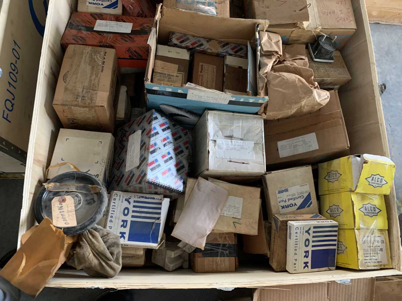 CRATE OF NEW ELECTRICAL AUTOMATION EQUIPMENT PARTS - ELECTRICAL PARTS