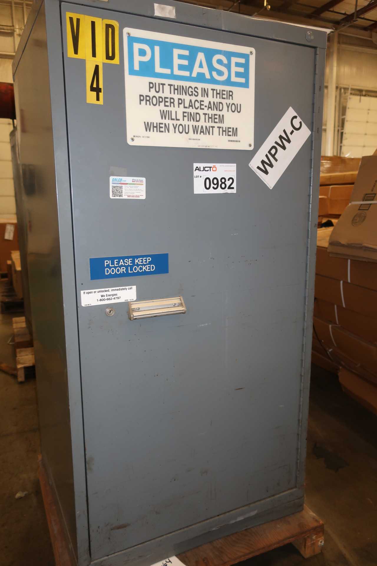 STANLEY VIDMAR 4 SHELF TOOL STORAGE CABINET - TOOL STORAGE