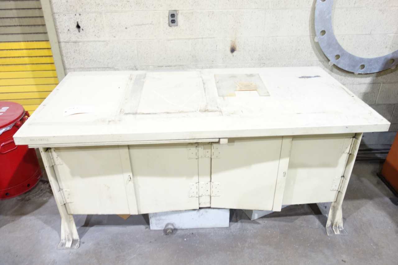 Hallowell 3' x 6' Steel Work Table without Contents - PLANT & FACILITY
