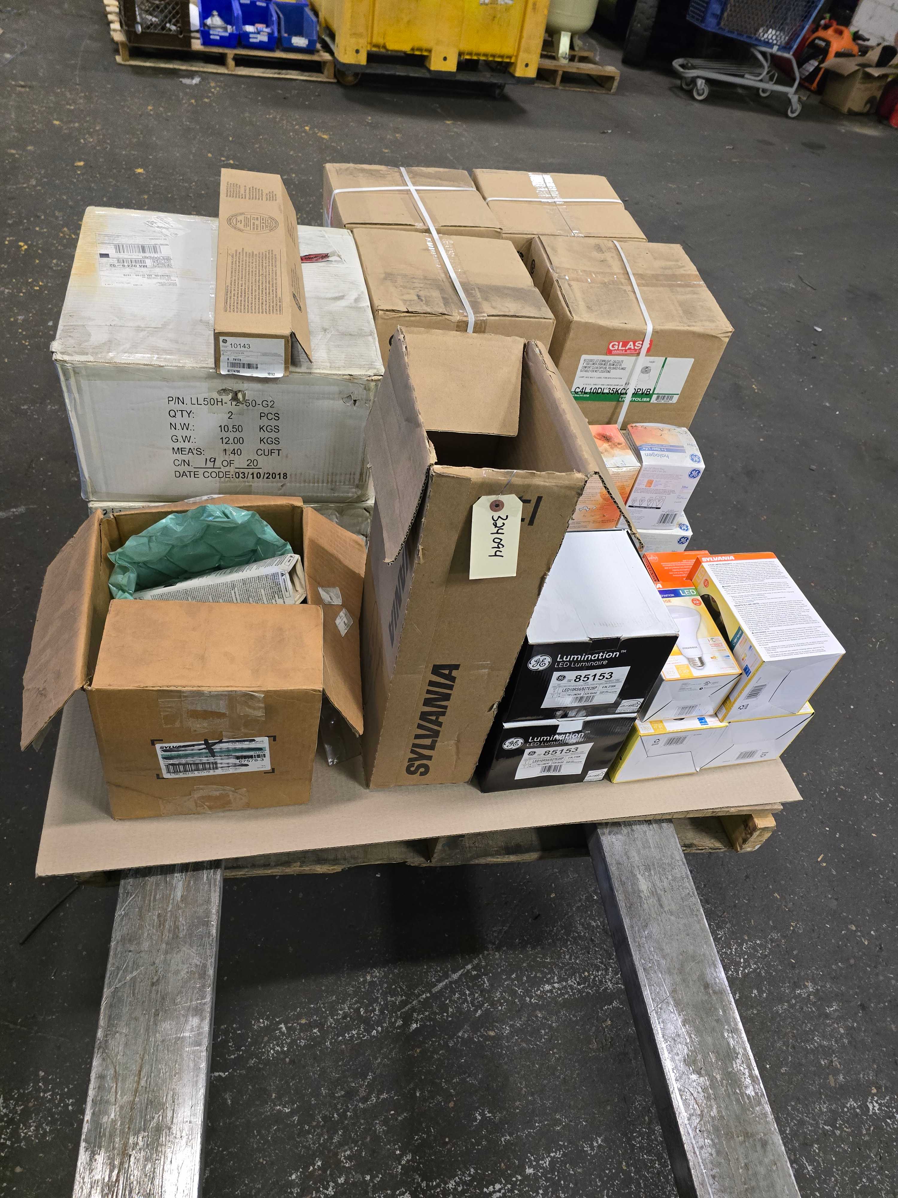 LOT OF ASSORTED LIGHTING & BULBS - LIGHTING