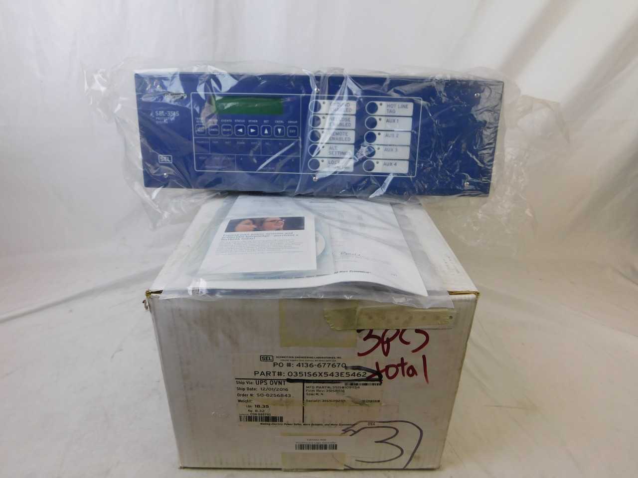 Quantity of 1 New Surplus SEL 43E5462 PLC Control Protection System 5A 120V - AUTOMATION & CONTROLS