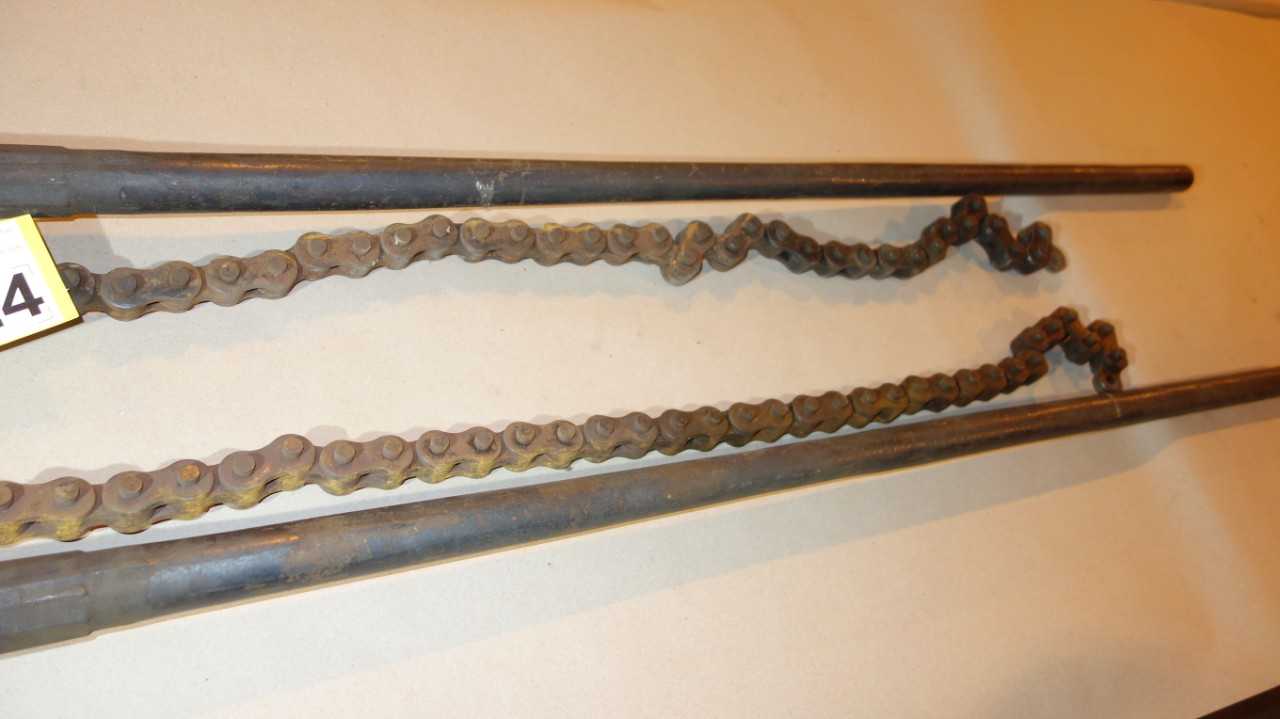 LOT OF 2 ARMSTRONG 73-237 2-12 IN PIPE CHAIN WRENCH - HAND TOOLS