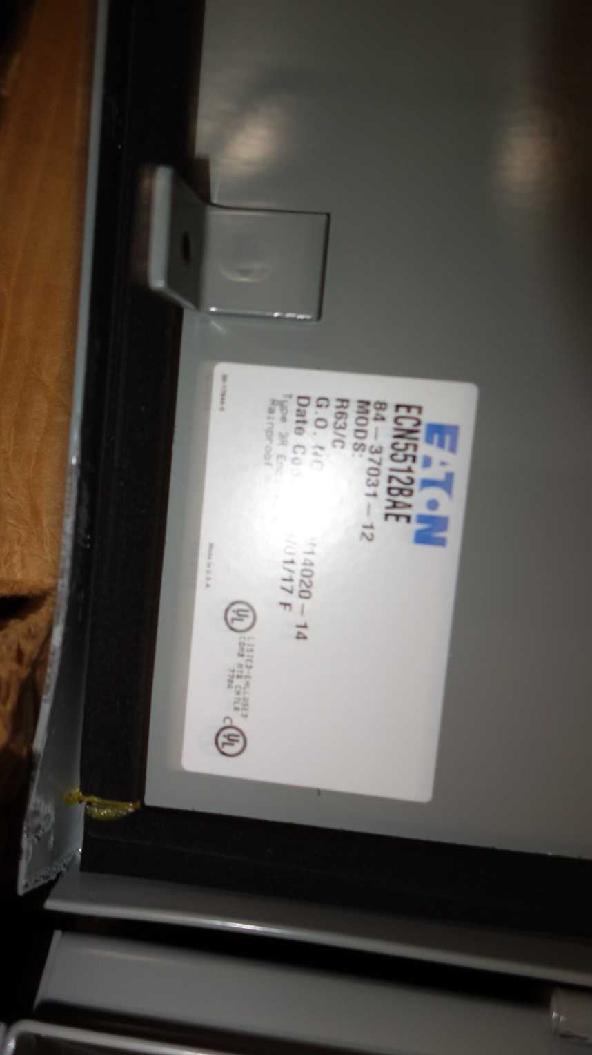 LOT OF 2 EATON CUTLER HAMMER ECN5512BAE SIZE 1 STARTER PANELS - MOTOR STARTERS