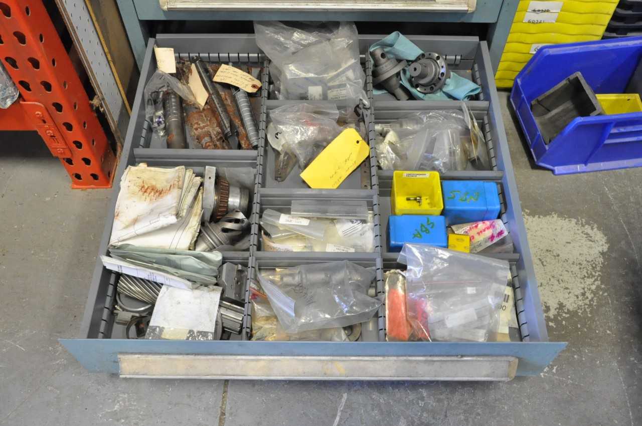 Vidmar 7-Drawer Tooling Cabinet with Misc. Insert Tooling Contents, (Wood Top Not Included) - TOOL STORAGE