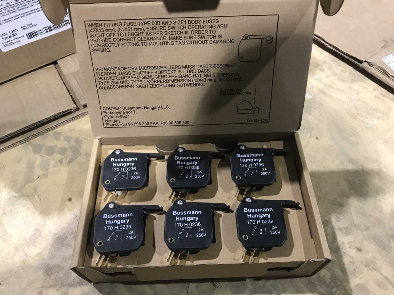 BUSSMANN MICRO SWITCHES 170H0236 (QTY 5X12=60) - MISCELLANEOUS