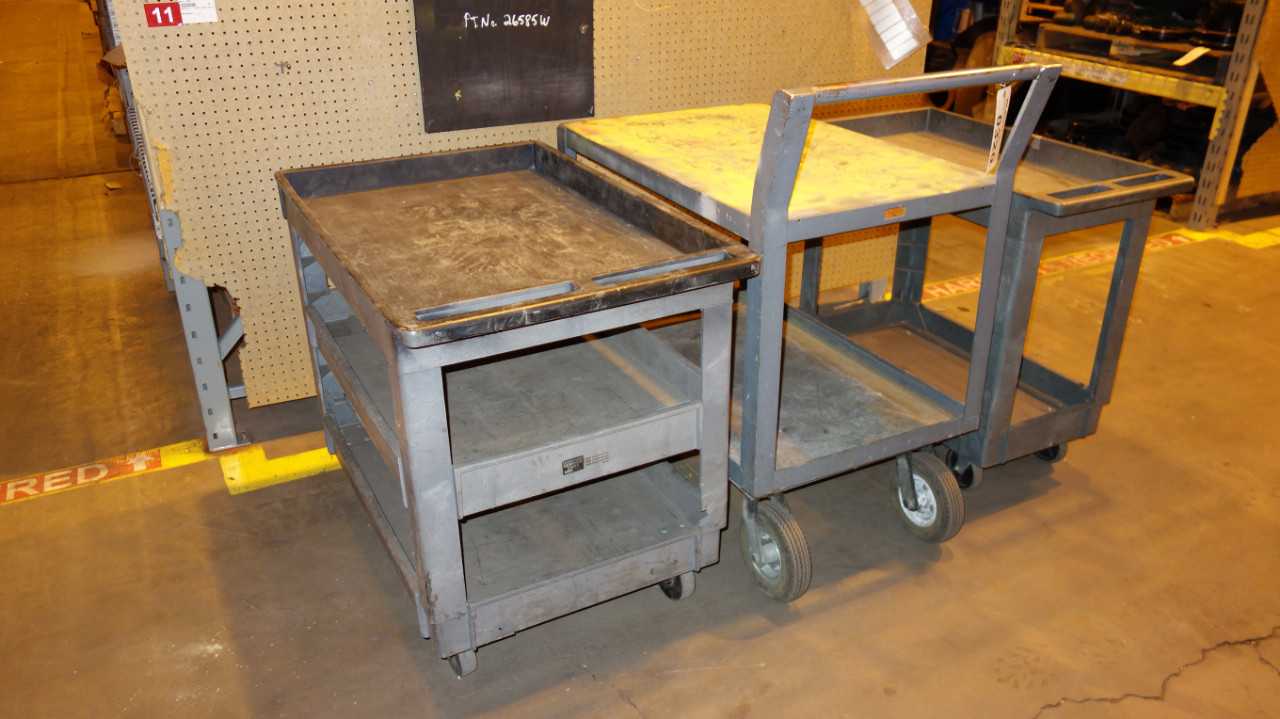 LOT OF 3 ASSORTED CARTS - ROLLING CARTS