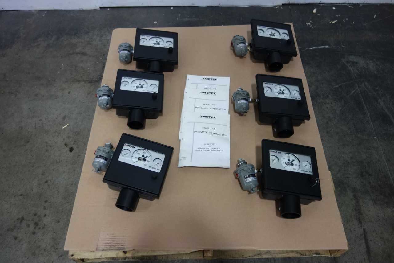 LOT OF 6 AMETEK PNEUMATIC PRESSURE CONTROLLERS - PNEUMATIC POWER TOOL