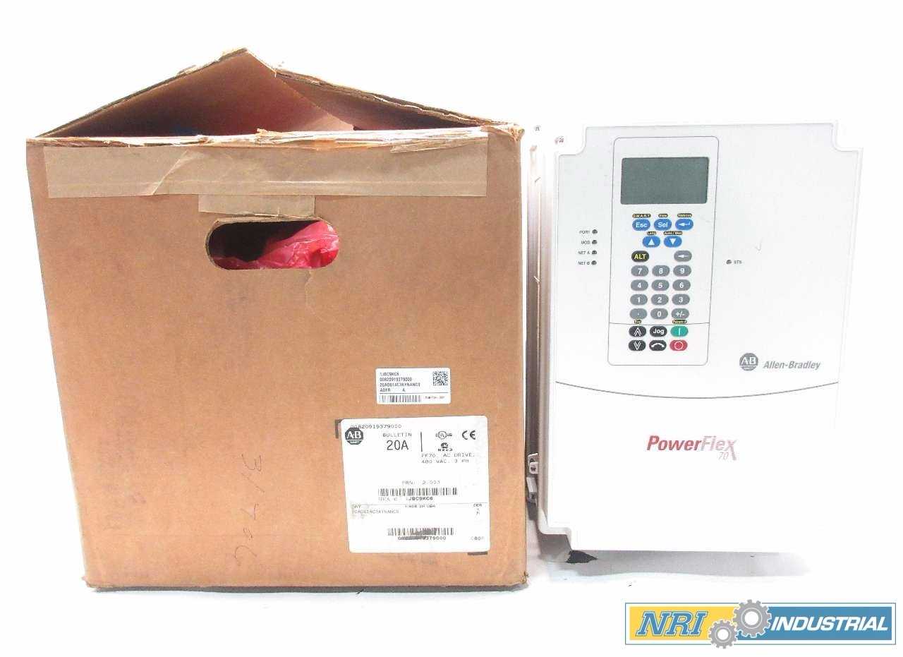NEW ALLEN BRADLEY 20AD014C3AYNANC0 POWERFLEX 70 10HP 480V AC DRIVE - MISCELLANEOUS