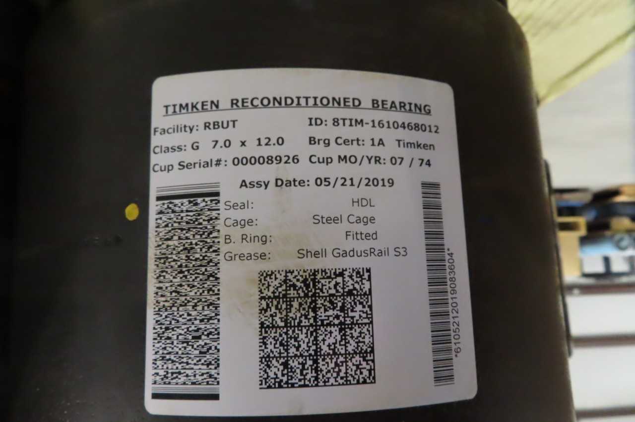 LOT OF 48 TIMKEN G7X12 RECONDITIONED HDL 1A RAILWAY BEARINGS - BEARINGS