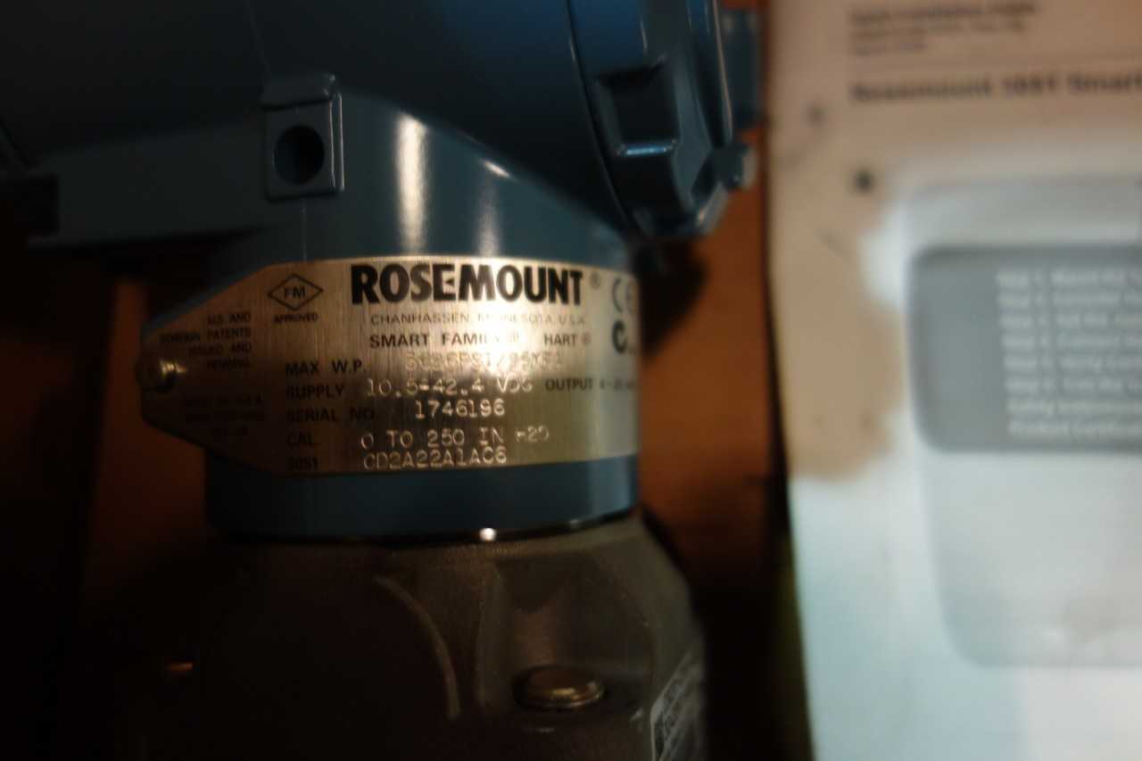 LOT OF 3 ASSORTED ROSEMOUNT 3051 PRESSURE TRANSMITTERS - INSTRUMENTATION
