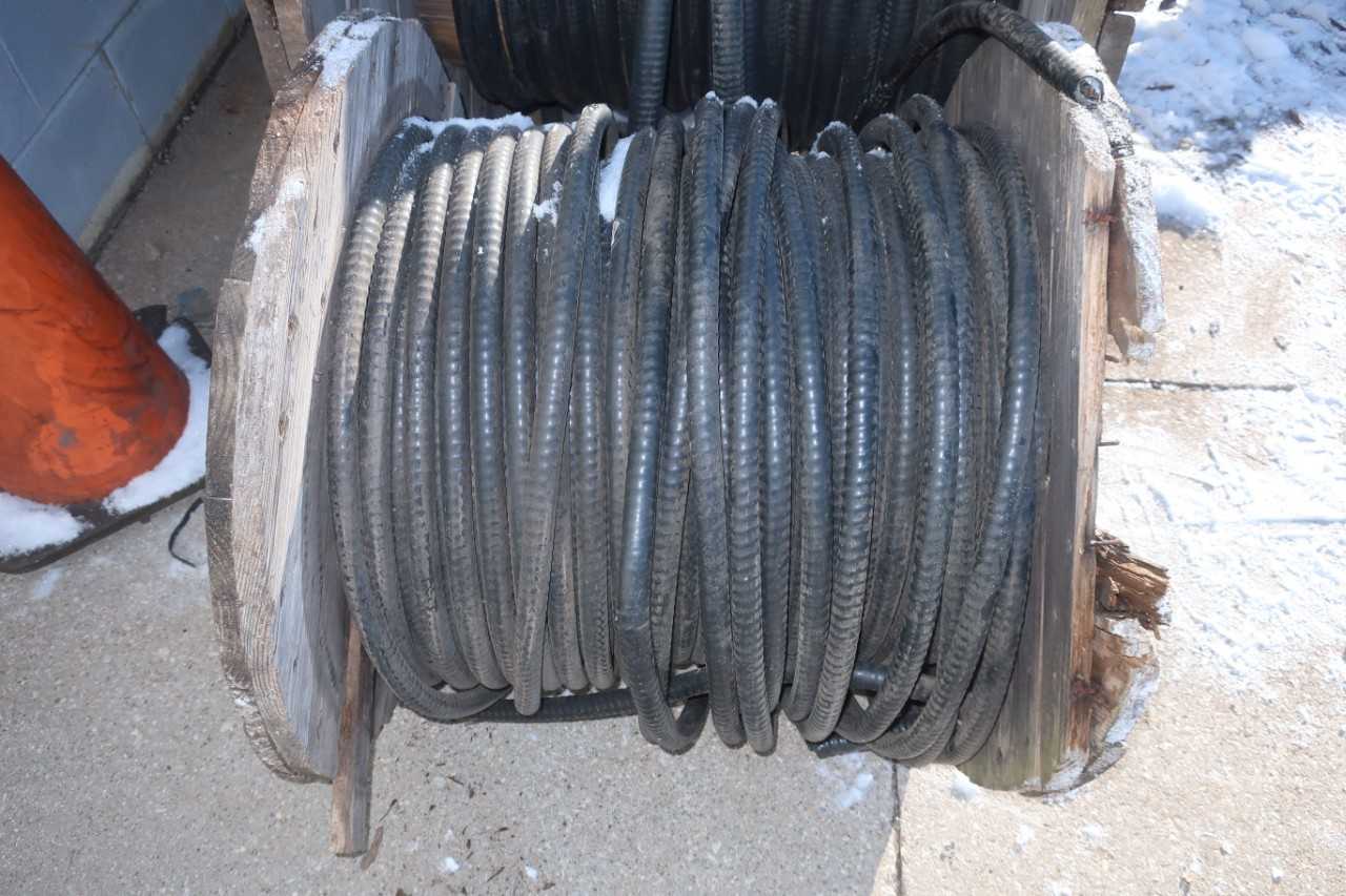 3 SPOOLS OF ASSORTED INSULATED CABLE-WIRE - ELECTRICAL COMPONENTS