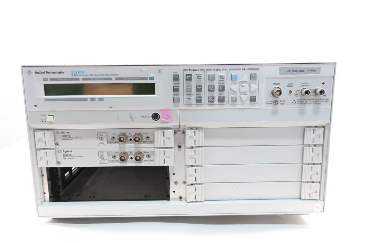 AGILENT TECHNOLOGIES E5270B 8-SLOT PARAMETRIC MAINFRAME - LAB & SCIENTIFIC