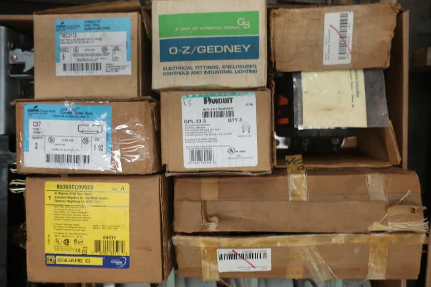 4 PALLETS OF ASSORTED ELECTRICAL - ELECTRICAL COMPONENTS