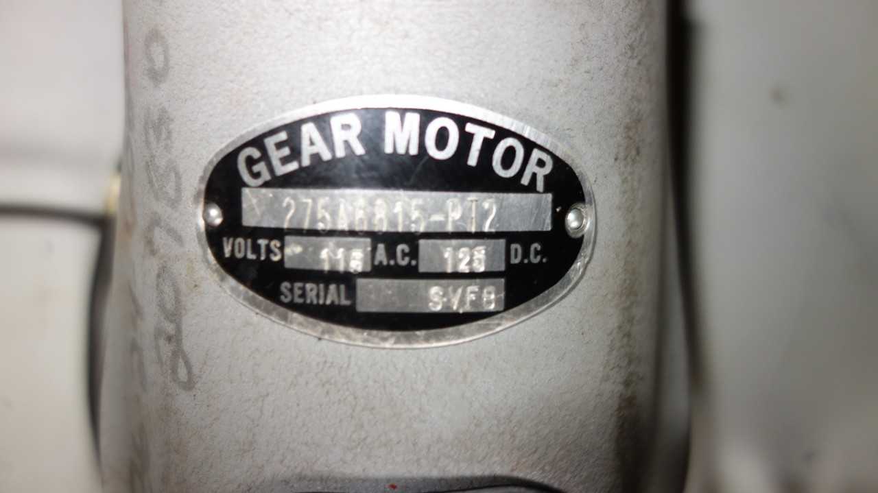 275A6815-PT2 115V-AC 125V-DC GEAR MOTOR - ELECTRIC MOTORS