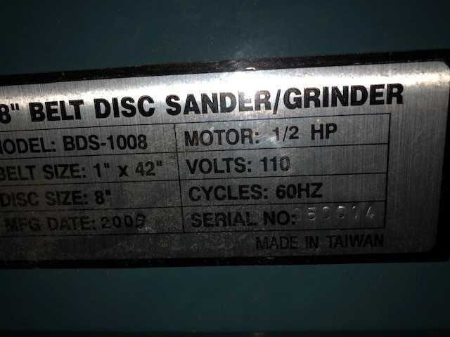Belt Disc Sander/Grinder - GRINDING MACHINES