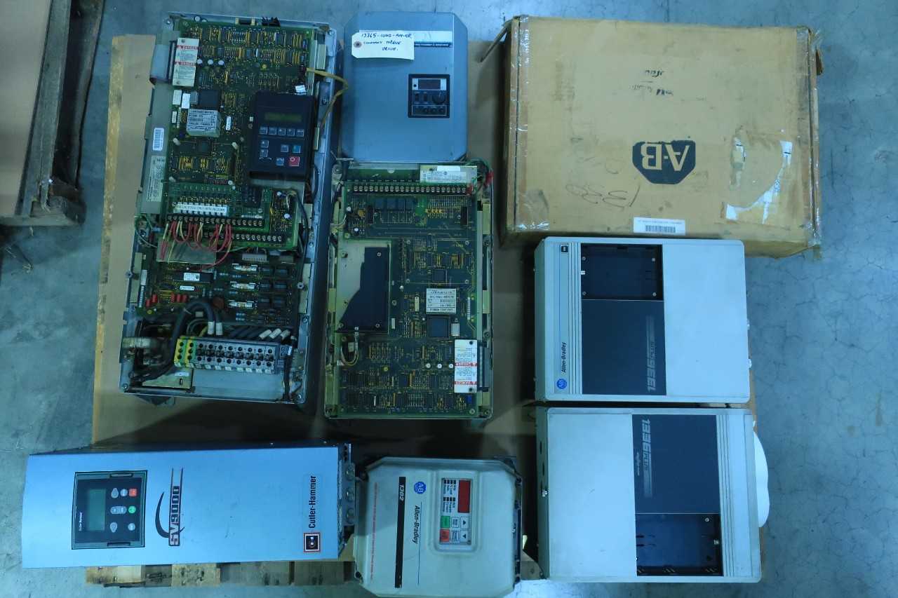 1 PALLET OF ASSORTED VFD- ALLEN BRADLEY, ABB, CUTLER& HAMMER - MOTOR DRIVES
