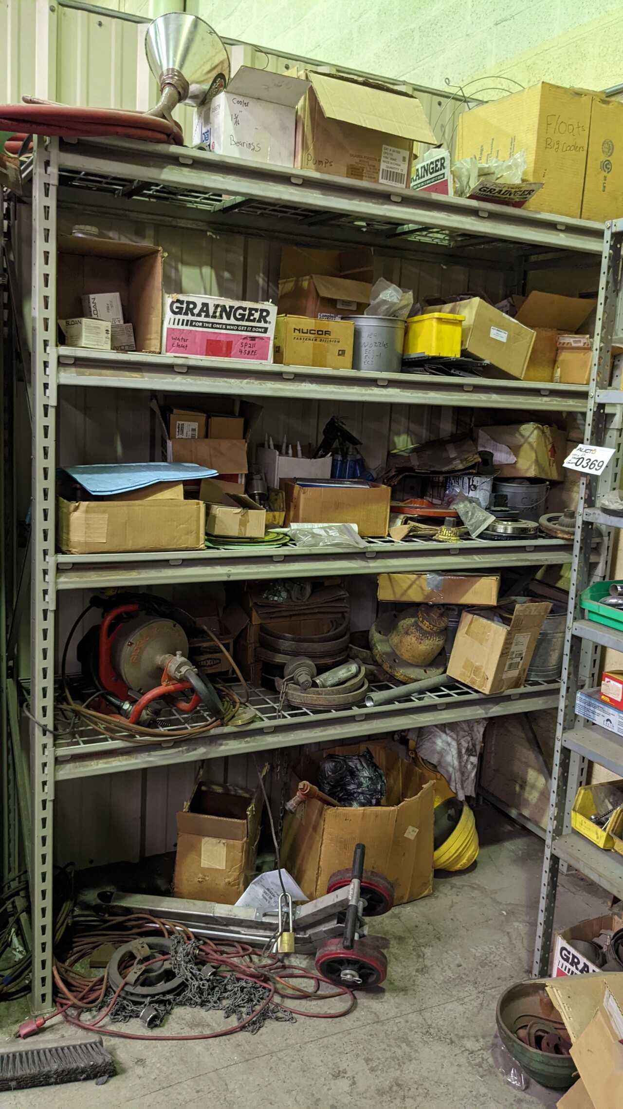 2 SELVES WITH CONTENTS - INDUSTRIAL PARTS