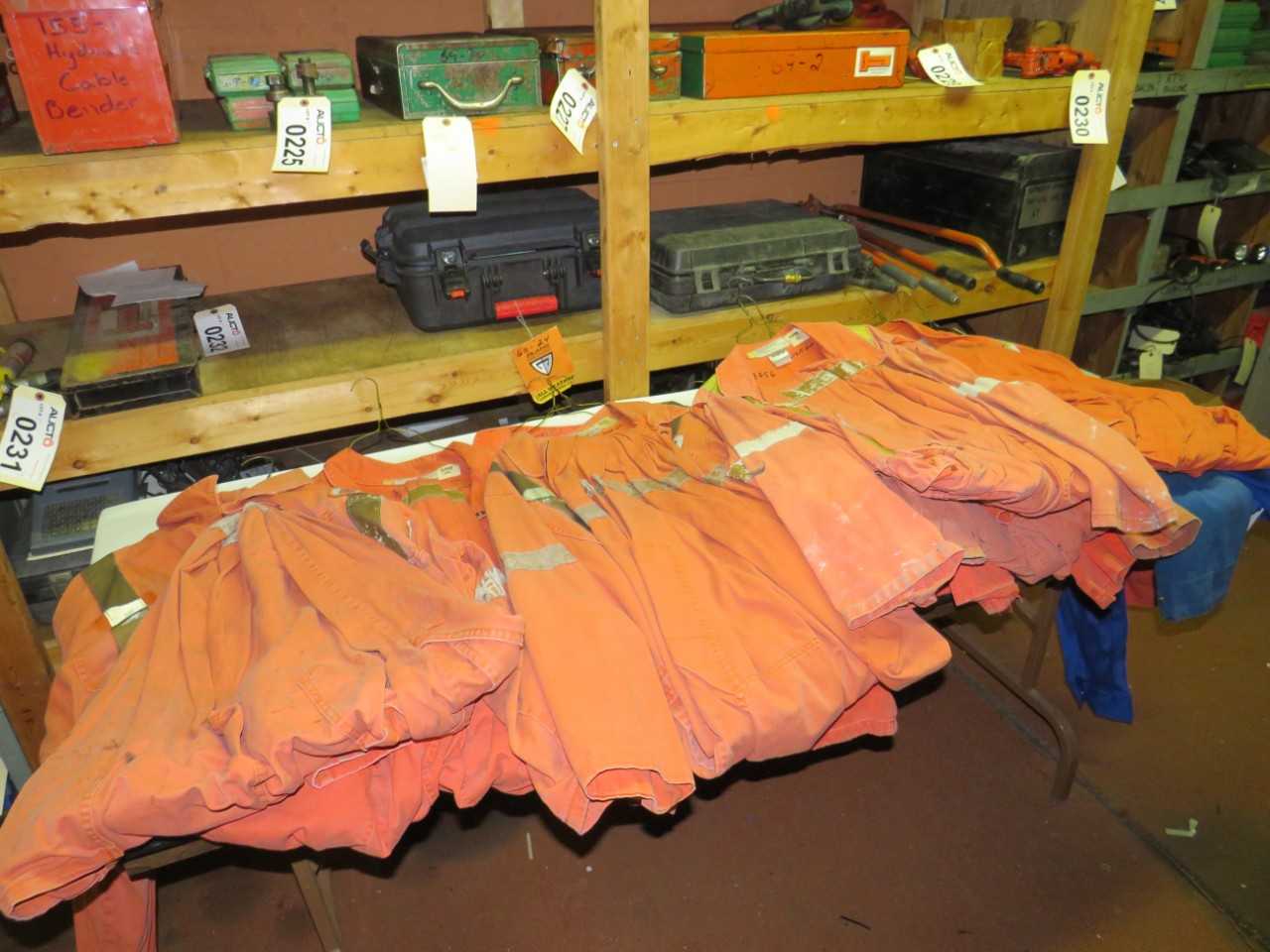 LOT OF 10 ASSORTED FLAME RESISTANT COVERALLS - SAFETY SWITCH