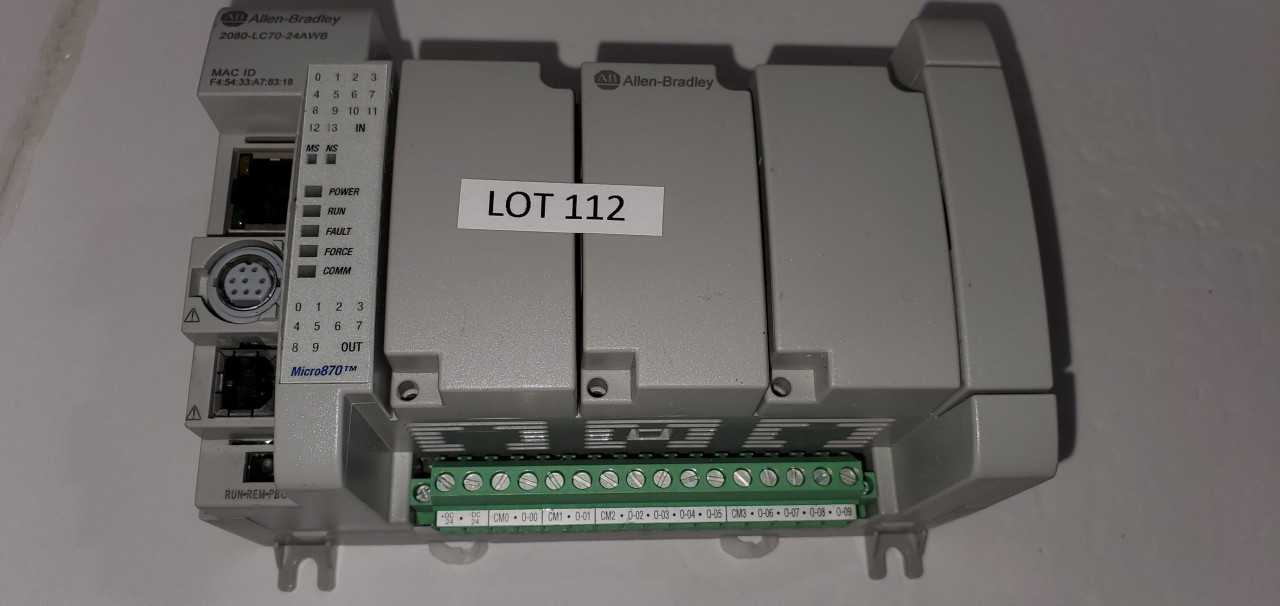 Allen Bradley Micro 870 2080-LC70-24AWB PLC - AUTOMATION & CONTROLS