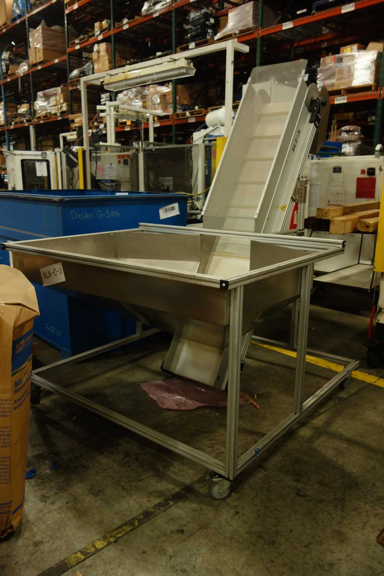 MOBILE ELEVATING CONVEYOR STAINLESS STEEL WHOOPER - CONVEYORS