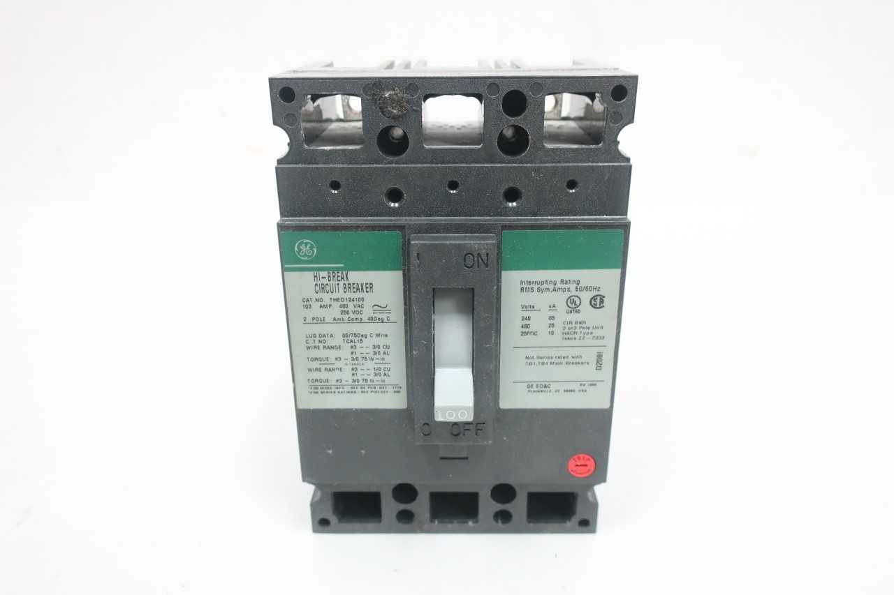 GENERAL ELECTRIC GE THED124100WL MOLDED CASE CIRCUIT BREAKER - CIRCUIT BREAKERS