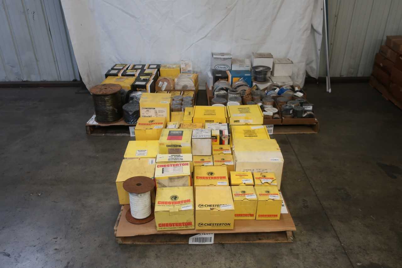 3 PALLETS OF ASSORTED PUMP PACKING - PUMPS